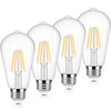Brightever 4-Pack Vintage LED Edison Bulbs 60W Equivalent, 6W ST58