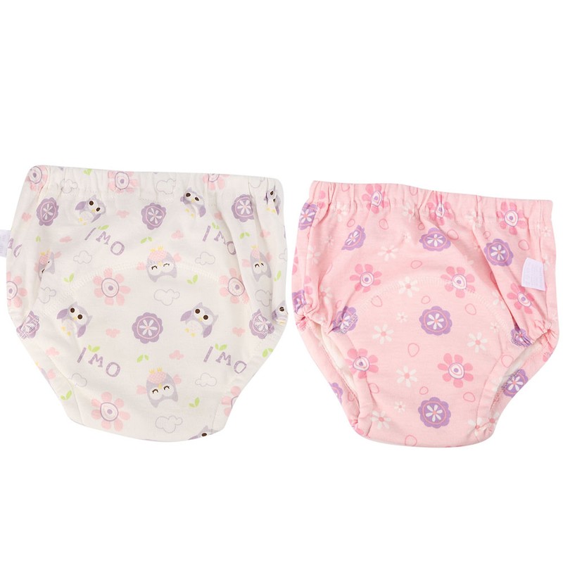 2pcs Baby Pee Potty Training Pants Infant Cotton Training Underwears