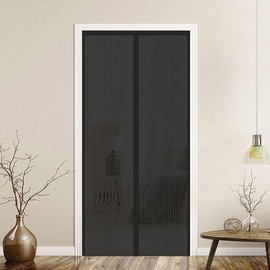 Premium Magnetic Mosquito Net for Doors, Black, 120 x 210cm
