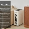 Maxsilan 25" Slim Rolling Laundry basket on Wheels, 50L Collapsible