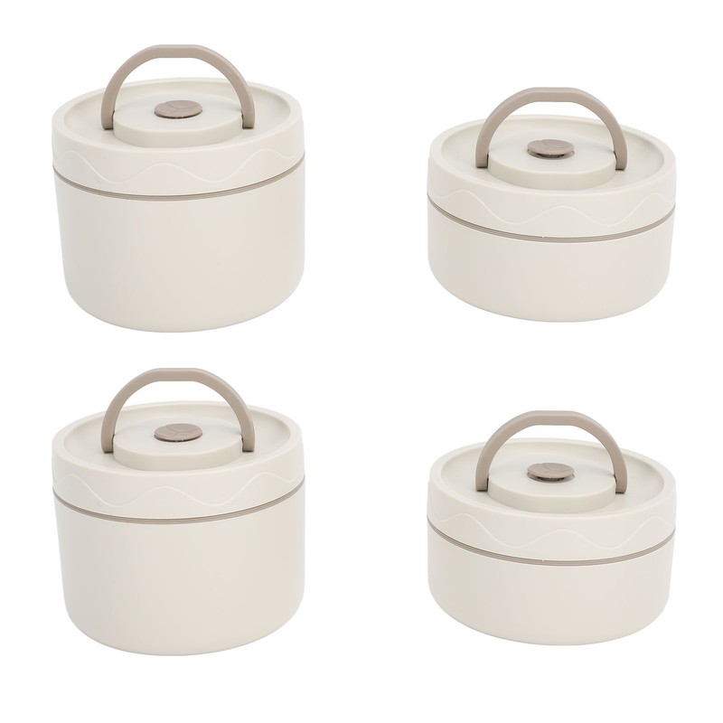 Insulated Lunch Container 304 Stainless Steel Leakproof Portable Round Thermal
