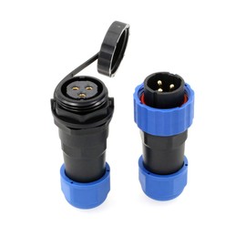 HangTon SD20 Waterproof Aviation Plastic Plug for Outdoor Power Supply Systems LED Lighting (3 Pins, Male and Female Cable Socket)