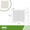 Amig - Square Plastic Ventilation Grille with Mosquito Net |