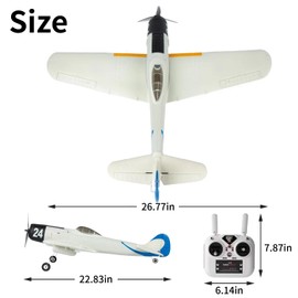 Ki-84 690MM 27.16-Inch Zero-Fighter Remote Controlled Plane Airplane for Beginners Adults Expert 4-Channel Brushless Motor RC Fixed Wing 3D /6G Stunt Flying Mode RC Glider 1/16 ( White 2-Battery )