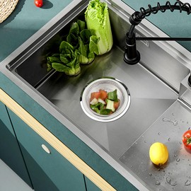 Drainage, Garbage Catcher, Sink, Garbage Receptor, Kitchen, Drainage Gutters, Garbage Receptor, Diameter 5.5 inches (140 mm), Height 1.4 inches (35 mm), Suitable for Kitchen Sinks, Bathroom Drains,