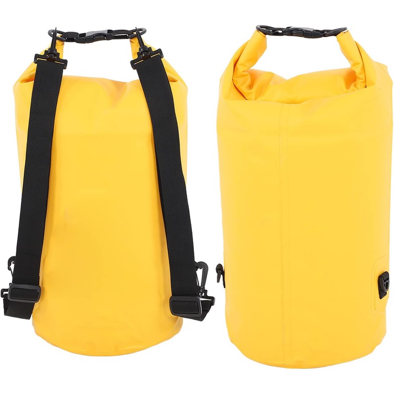Bediffer Bolsa Seca Impermeable de 20L, Ligera, Amarilla, para Canotaje,