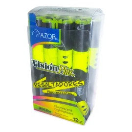 Marcatextos Azor Vision Plus Amarillo (12 pzs)                                                                                                        