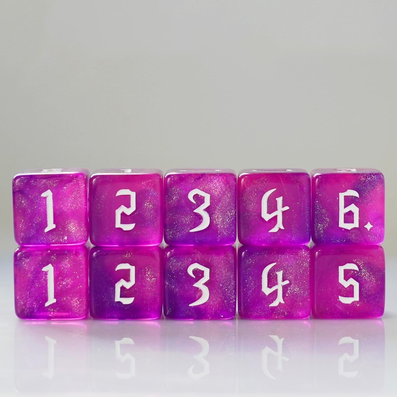 10 PC D6 dice 16mm Acrylic Dice Set for RPG