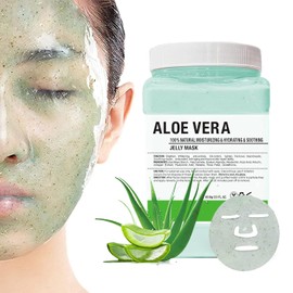 POZTL Aloe Vera Jelly Mask Powder - 23 Fl Oz | DIY Spa Peel-Off Hydro Face Mask for Moisturizing, Fine Lines, & Dull Skin