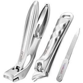 Vepkuso Nail Clippers&Toenail Clippers for Thick Nails for Seniors | Toe Nail Clippers Set for Ingrown Nails for Men | Manicure Kit &Nail Cutter for Women