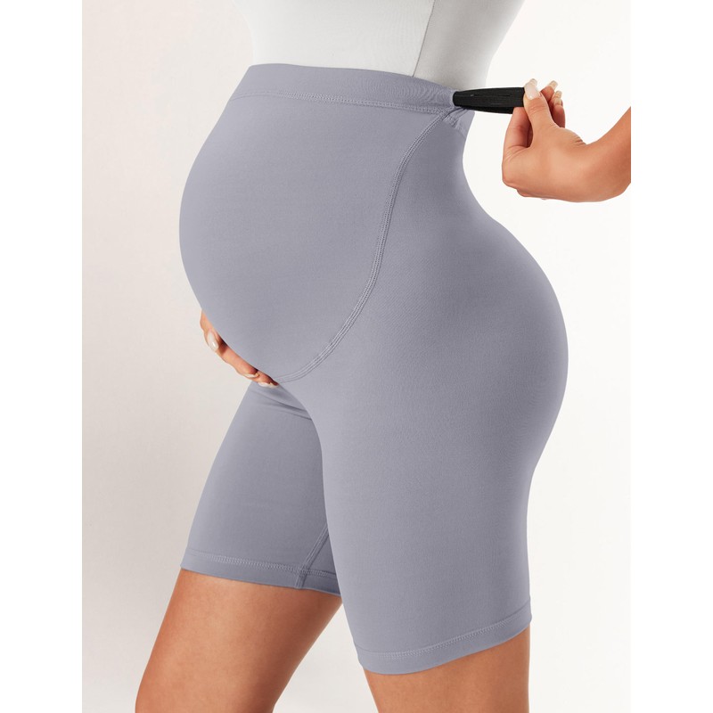 BONVIGOR Buttercloud Maternity Shorts Over The Belly- 5" Pregnancy Biker