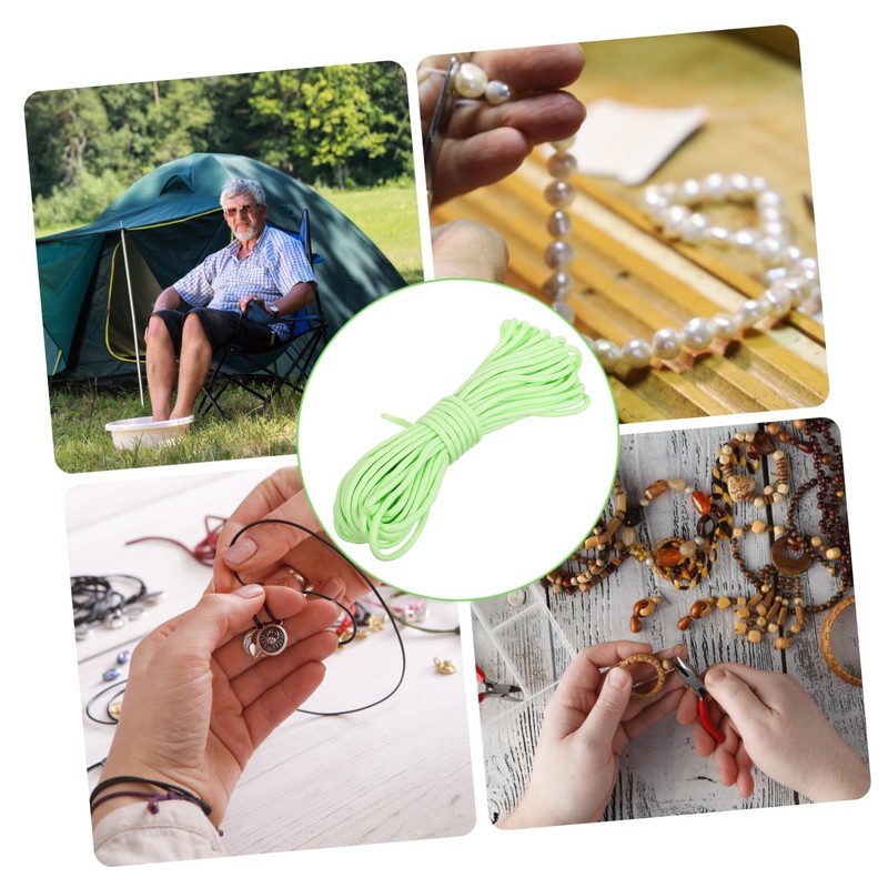 SHINEOFI 5pcs Glow in Dark Tent Rope Bundle Outdoor Survival
