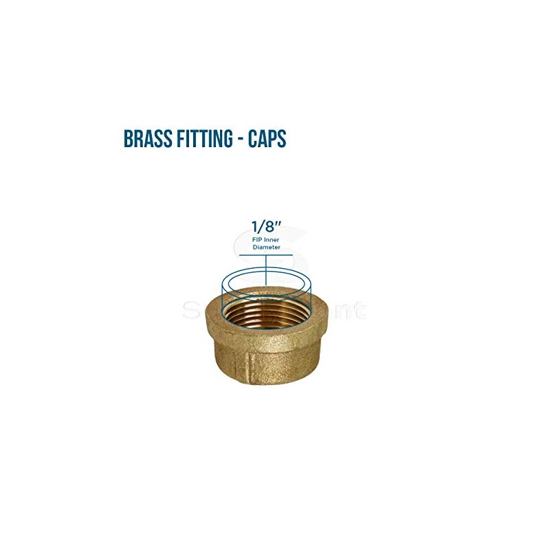 Supply Giant CSDB0018 1/8 in. Lead-Free Brass Pipe Cap for