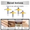 LEATBUY 1/4-Inch Shank Door&Drawer Front Edging Router Bit Set 4