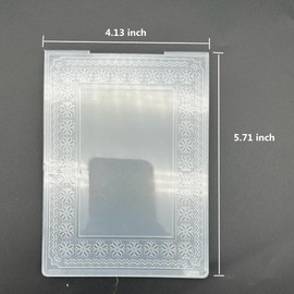 3D Plastic Embossing Folder Template Small Flower Square Border Texture 4.13x5.71 Inch for Card Making DIY Scrapbooking Paper Crafting Handmade Crafts Scrapbooking Arts Supplies Scrapbook Decor