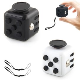 2PCS Cubo Anti Juguetes antiestres, Estrés para Adultos con 6 Funciones (Girar/Presionar/Deslizar) - Alivia Ansiedad y Estrés déficit de atención, Ideal para Hogar - Fidget Cube Toys