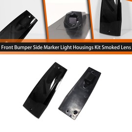 Adiil Front Bumper Side Marker Light Housings Kit Smoked Lens Side Marker Set for 84-96 Jeep Cherokee 86-92 Comanche 84-90 Wagoneer