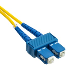 CableWholesale Fiber Optic Cable, 3 Meter (10 feet) SC to SC Subscriber Connector Duplex 9/125 Single-Mode Fiber Optic SC/SC Optical Connection Cable