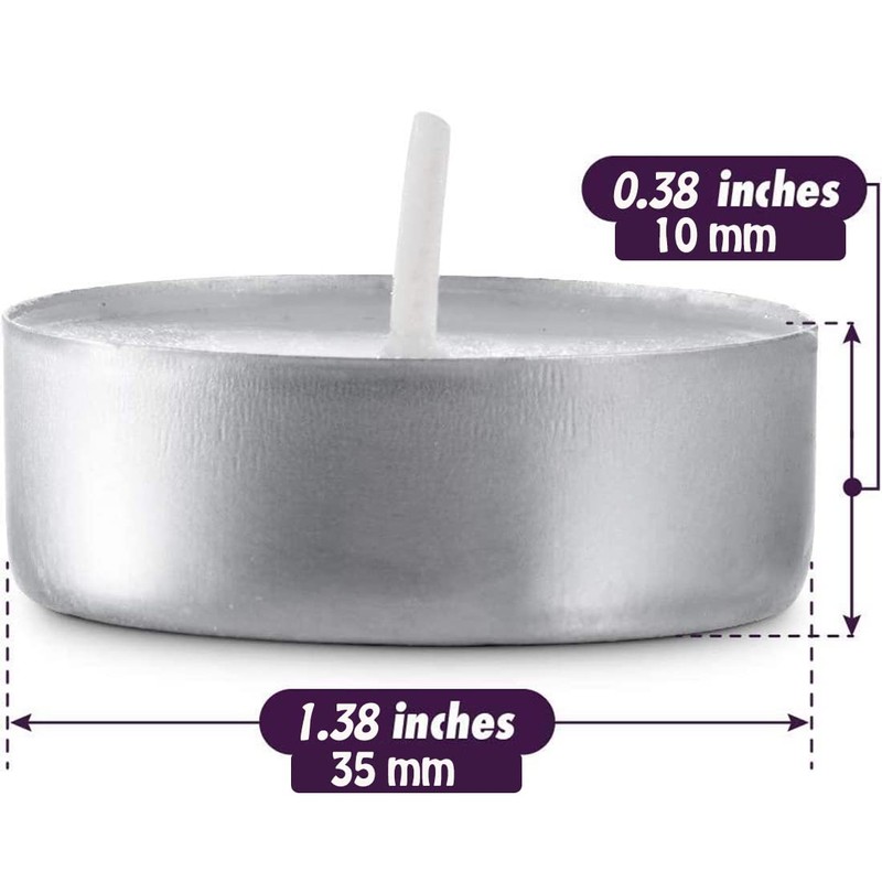 Velas de té sin aroma,50 Velas de Té pequeñas de