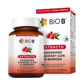 Bio B Suplemento Alimenticio Extracto de Arándano Pacrán con D-Manosa 60 Cápsulas 