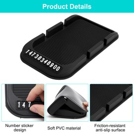 APOMOONS 2 Stück Antirutschmatte Auto Armaturenbrett, 3 in 1 Antirutsch Pads Auto Antirutschmatte Handy Multifunktionale Armaturenbrett Ablage für Schlüssel Brillen Handys