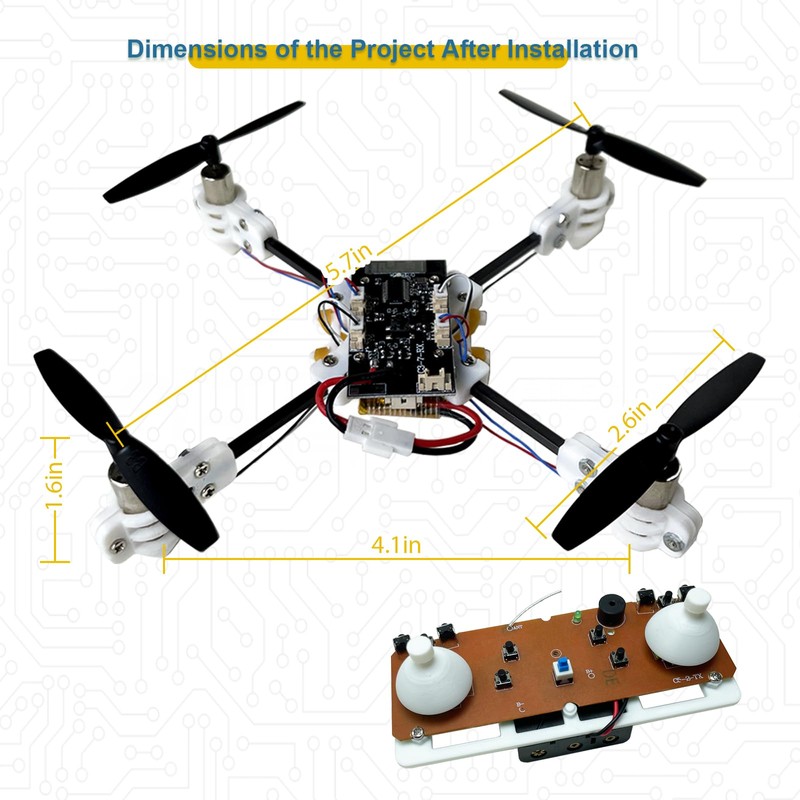 Coreless Motor STEM Drone Kit | Hover Tuning, 3-Speed Modes，One-Touch