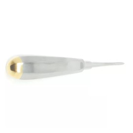 Unbranded Oral Dental Root Elevator Flohr Straight With Gold Handles Premium Quality