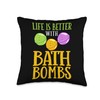 Bath Bombs Making Bathing Bomb Bubble Lavender Throw Pillow