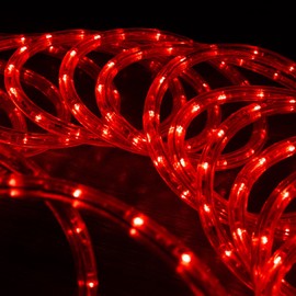 West Ivory 3/8" (25' feet) RED LED Rope Lights 2 Wire Accent Holiday Christmas Party Decoration Lighting (10', 20', 25', 50', 150' ft Option)| ETL Certified