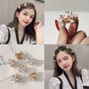 Hair Clip, Mini Set of 12, Flower Hair Ornament, Pearl,