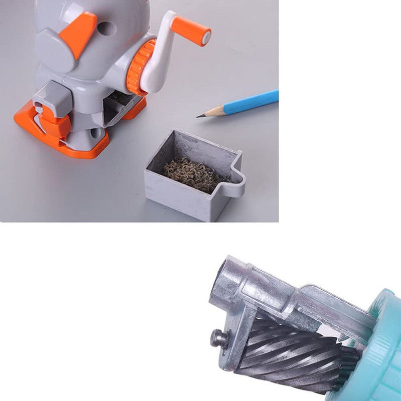 .Robot Pencil Sharpener, Manual Hand Cranking Pencil Sharpener with Cartoon