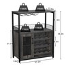 GarveeHome Wine Cabinet with Large Storage Space and Detachable Rack,