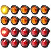 ALFU 20pcs 3/4" Round LED Trailer Side Marker Clearance Lights