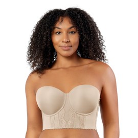 PARFAIT Elissa P50116 Women's Full Bust and Full Figure Strapless Longline Bra-European Nude-38DD