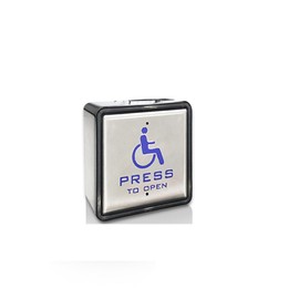 Olideauto Handicap Door Access Wired Stainless Steel Push Button 4-1/2''(L) x4-1/2''(W) Olide-510 Without Receiver