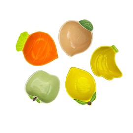 FYUEROPA 5 Pcs Ceramic Ramekins Set, Small Bowls for Baking Souffle, Pudding, Serving Snack, Dessert, 6Oz