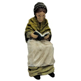 Melody Jane Dolls House Victorian Old Lady Sitting Reading People Resin Figure