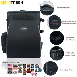 MELOTOUGH MELOTOUGH Welding Tool Backpack Large Capacity Welding Bag for Tools and Helmet Extreme Gear Pack Multipurpose Welder Storage Backpack(Black)