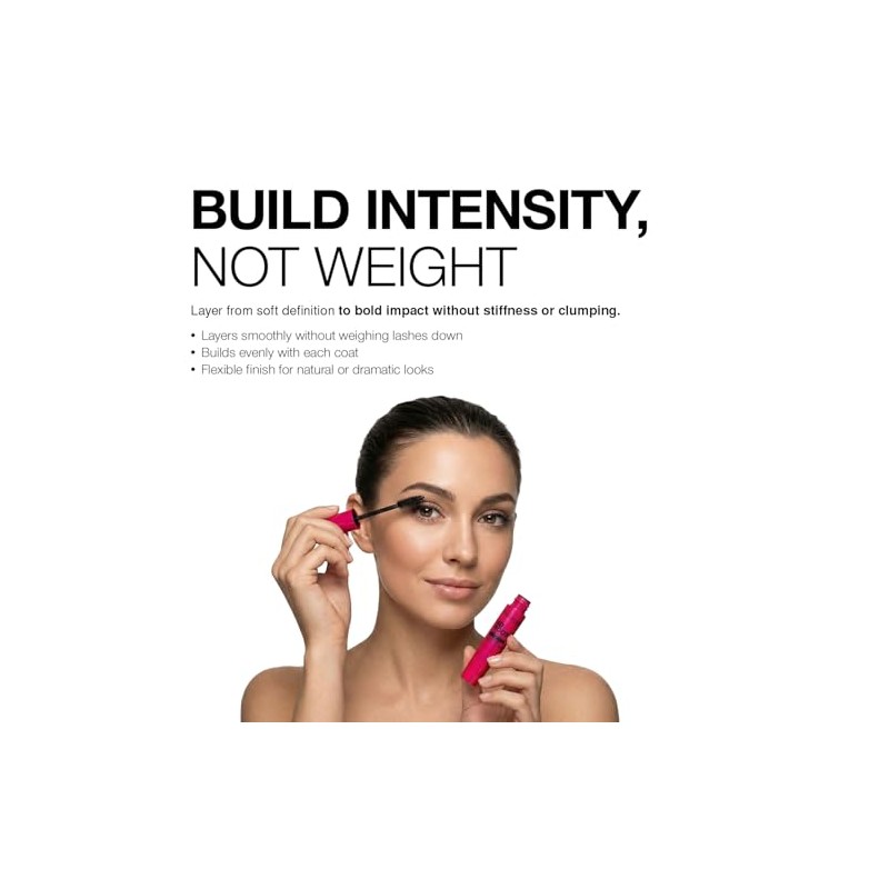 Palladio 4D Boost Volumizing Mascara para Pestañas, Brown