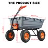 800 Lbs Poly Garden Dump Cart, Heavy-Duty Wheelbarrow with 10-Inch