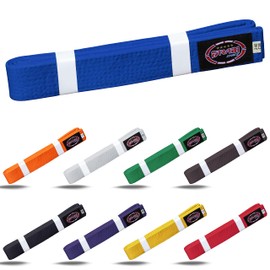 Farabi Sports Karate Belt Multiple Colours Karate Belt Judo Karate BJJ Martial Arts Taekwondo Belt (260 cm, Blue)