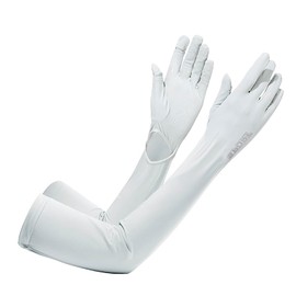 RUIXIA 1 Pair Sun Protection Arm Warmers with Open Wrist and Finger Holes for Men and Women Arm Covers Arm Sleeves Cooling Sleeves for Cycling Golf Driving Caming Outdoor, Stilb-Grey