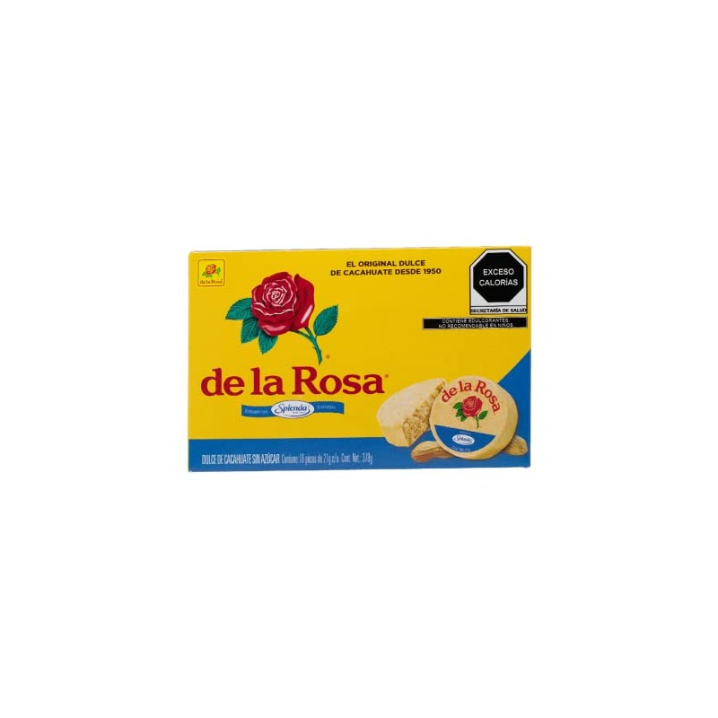 De la Rosa Mazapán sin azúcar 18 piezas 21 grs