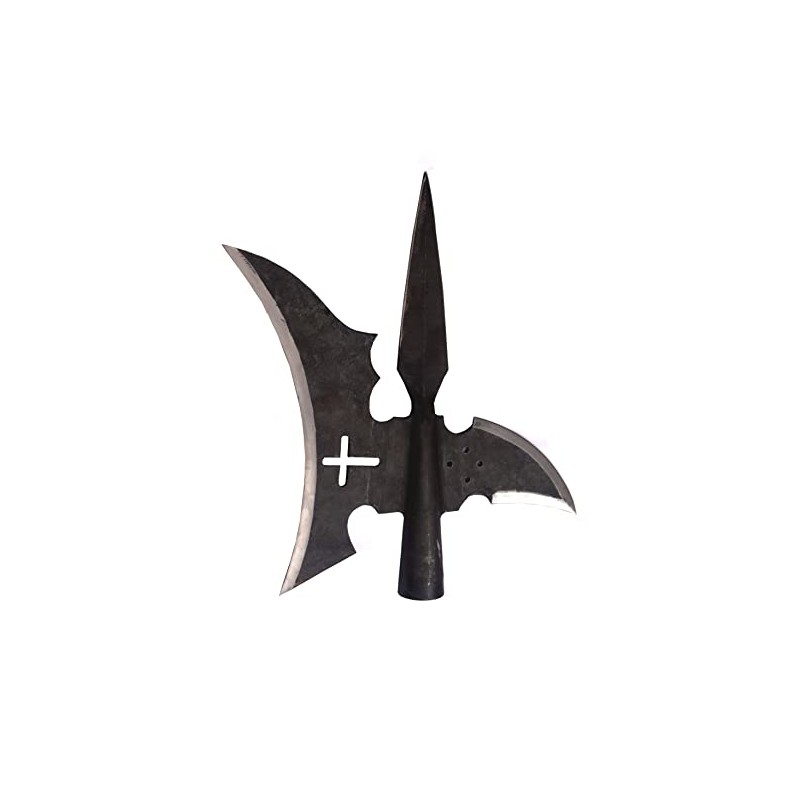 Alabarda medieval forjada a mano de acero de alto carbono