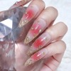 Rose Jungle Wedding Handmade Nail Tips - Stiletto / 장미