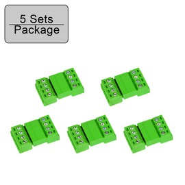 GINTOOYUN 5 Sets 3.81mm Phoenix Connector 4 Pin, 300V 15EDGRK 4-Pole 3.81mm Ground Circuit Terminal Blocks, 3.81mm Pitch 4P PCB Screw Terminals