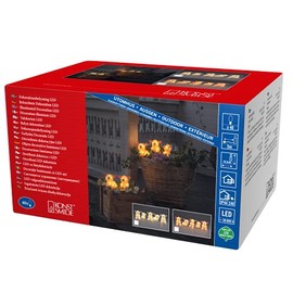 Konstsmide LED Acrylic Pigs Set of 5, Transparent, 40 Warm White Diodes, 24 V External Transformer (IP44), 0.8 W, White Cable, 6232-103EE, Yellow