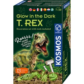 KOSMOS 617219 Noctilucent T-REX, Experiment Set for Children from 7 Years, Dinosaurs, Fossils, Excavation, Prehistoric Time, Souvenir, Gift, Multilingual Instructions (English language not guaranteed)