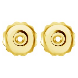 14k Yellow Threaded Earring Back Yellow Gold