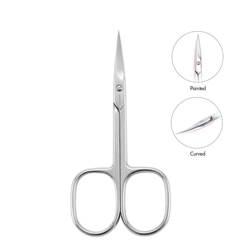 JARVISTAR Professional Nail Scissors, Cuticle Scissors with Sharp Curved Edge,
